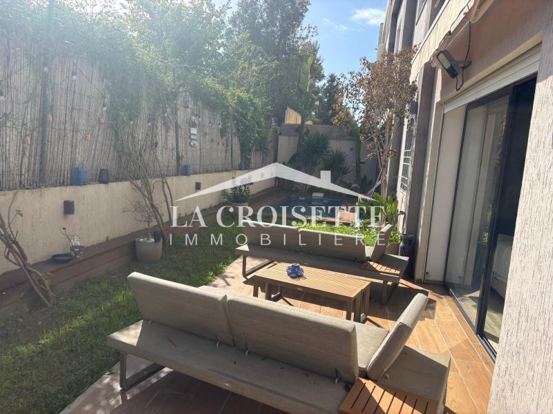 Appartement S+3 avec jardin et piscine à La Soukra